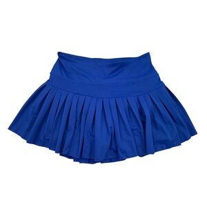 Goldhinge Pleated Skort Womens Small Blue Athletic Tennis Mini Built in Shorts